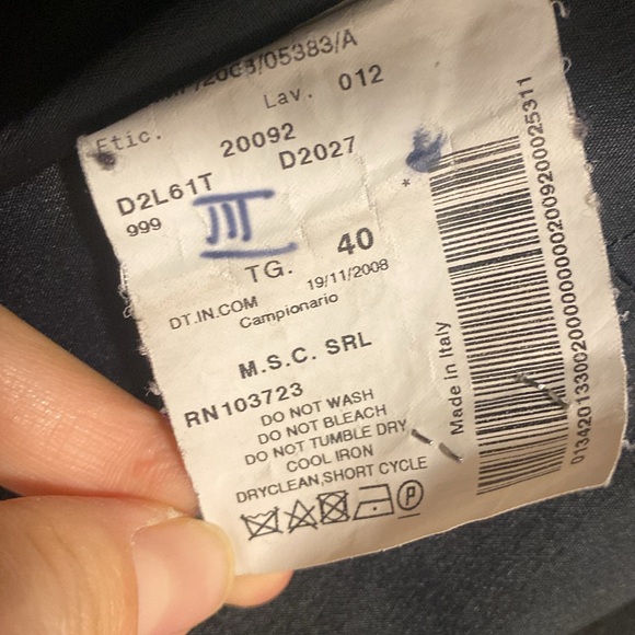 Vintage Emporio Armani doble breasted coat, black , size 40, Made in Italy - Picture 5 of 9